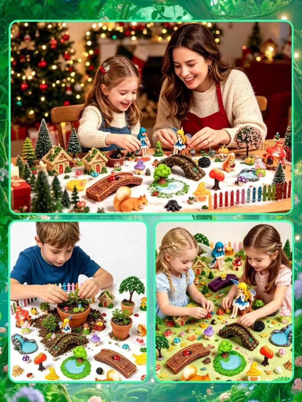 52 Pcs Mini Fairy Garden Accessories Set - Outdoor Decor, Fairies & Garden Kit